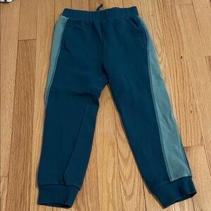 Tea Collection Teal and Light Teal Contrast-Panel Joggers